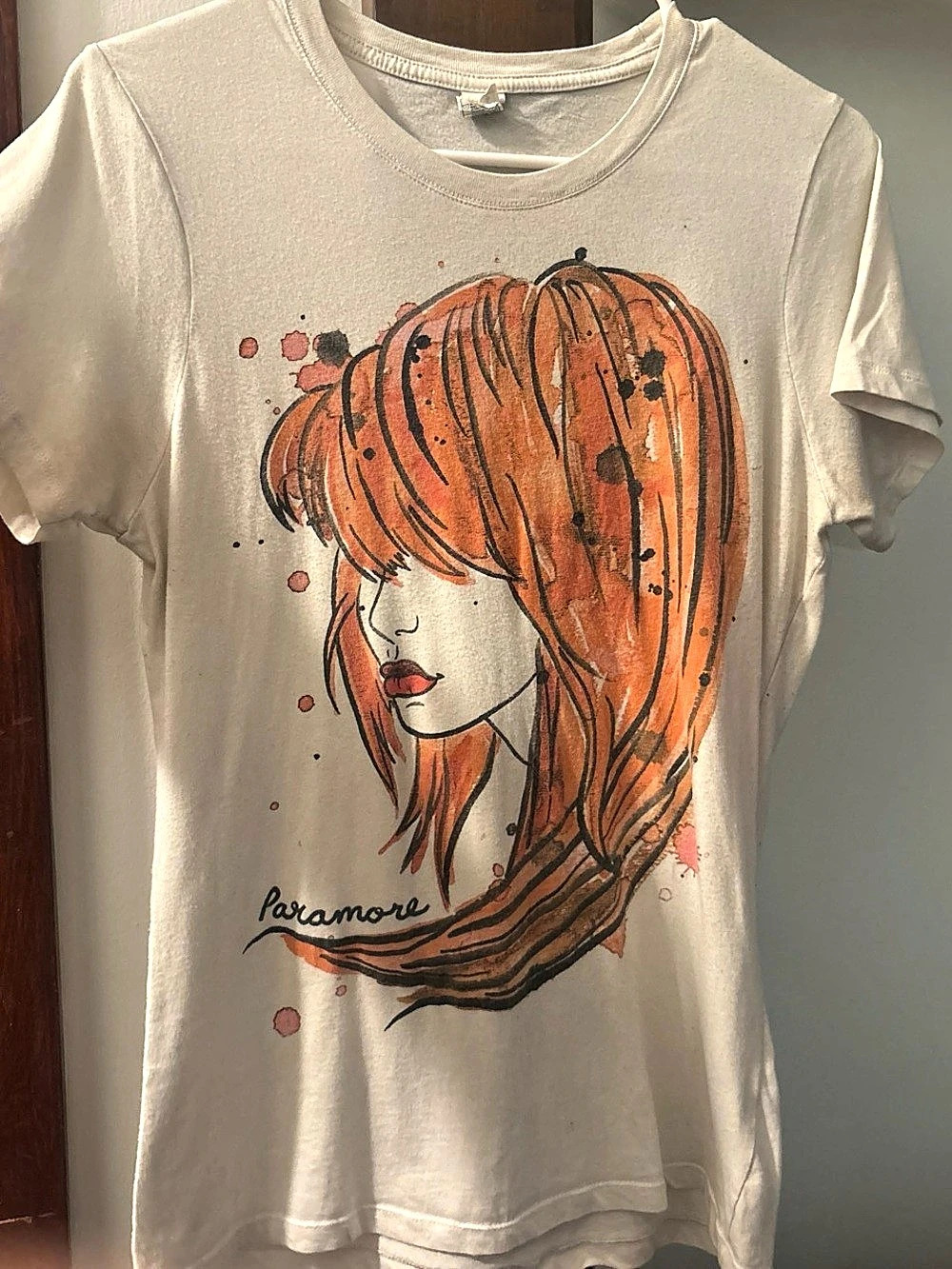 Paramore Graphic Short Sleeve Tee White & Orange XL